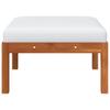 Garden Footstool with Cushion Solid Acacia Wood