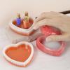 DIY Adhesive Plaster Candlestick Mould Striped Love Plate Storage Box Mold Heart Shaped Tray Jewelry Storage Box Silicone Mold