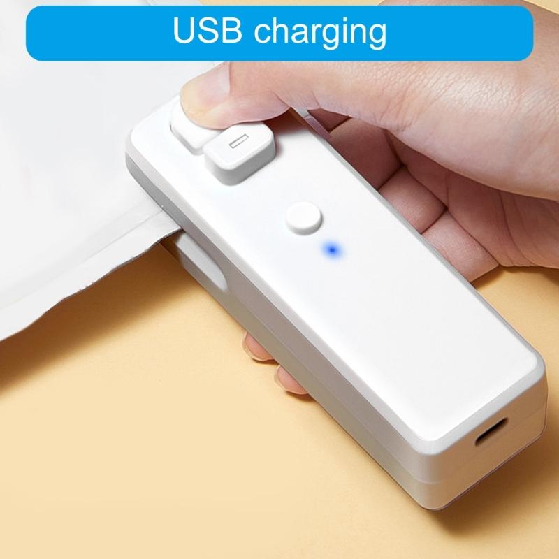 Portable USB Charged Bag Sealer Reliable Miniature Sealer USB Rechargeable Bag Sealer for Frequent Sealing Tasks