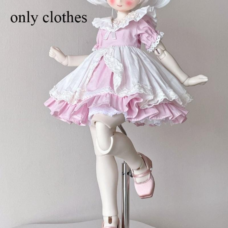 

1/4 Doll s Clothes Suit for 45cm Bjd Doll Headwear + Skirt + Skirt Support Dress Up Toys Play House Doll Accessories, No Doll for 45cm doll