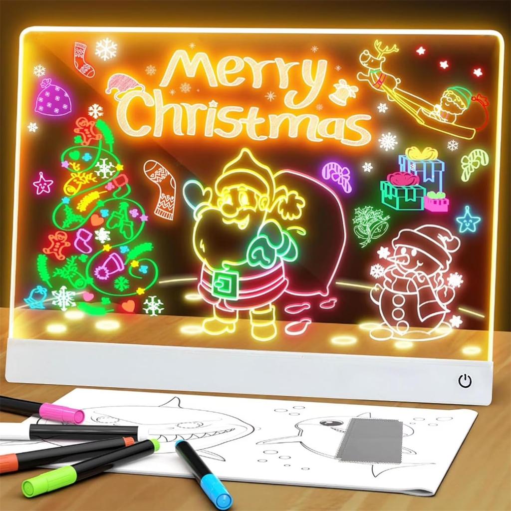 LED Drawing Board  Children's Illuminating LED Drawing Board  Acrylic Illuminating Writing Board With Stand  Acrylic Dry Erasing Board 7ml