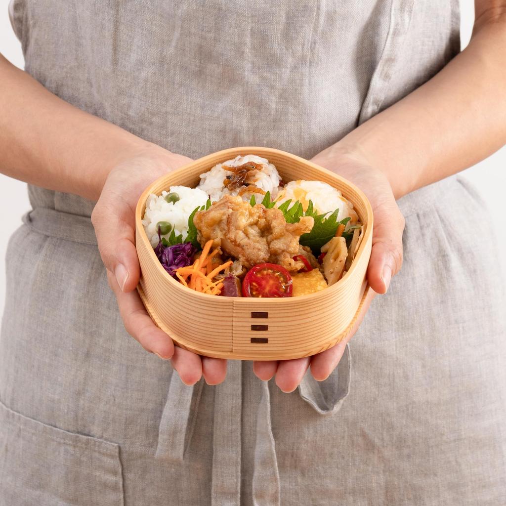 Odate Kogei Akita Cedar Bento Plum Blossom Single Diameter x Height Capacity Made in Product Number 3741 Co., Ltd. "Bentwood" Box, Design, Tier,