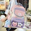 Cute Star Cat Junior High School Student Backpack Female High School Student Large Capacity Student Backpack Female Advanced Pain Bag