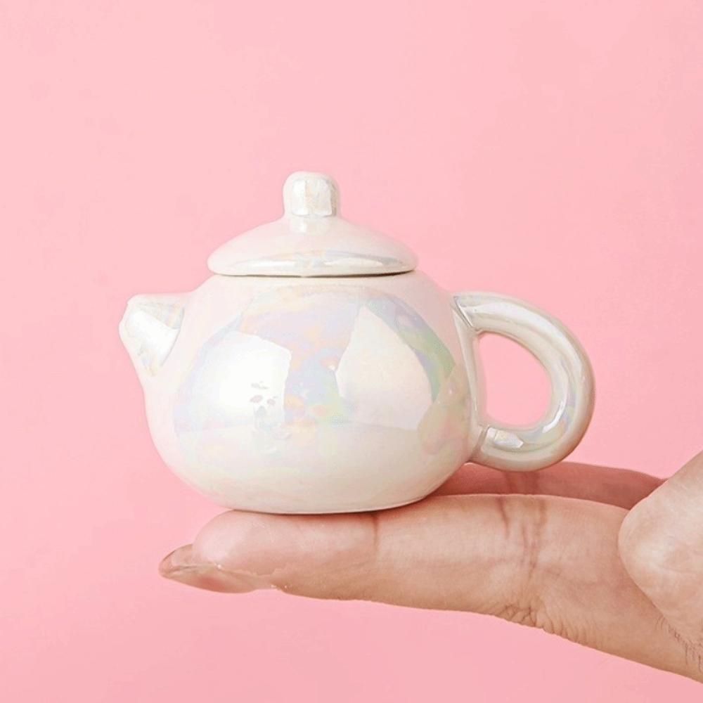 40ml Flower Porcelain Teapot Chinese Style Exquisite Mini Ceramic Teapot Ornaments Home Decoration Traditional