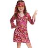 70s Hippie Print Dress for Girls Halloween Party