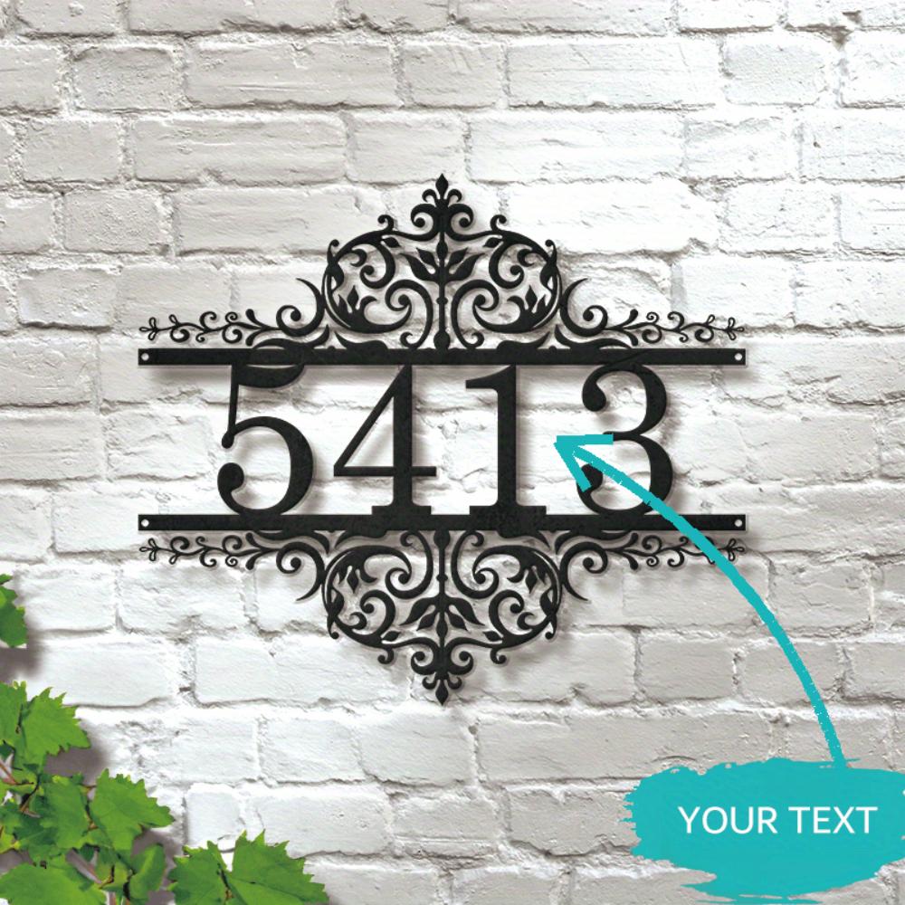 Unique 1pc Custom Vintage Metal House Number Sign Handcrafted Address Plaque Ideal for Rural Medieval Homes Housewarming Gift