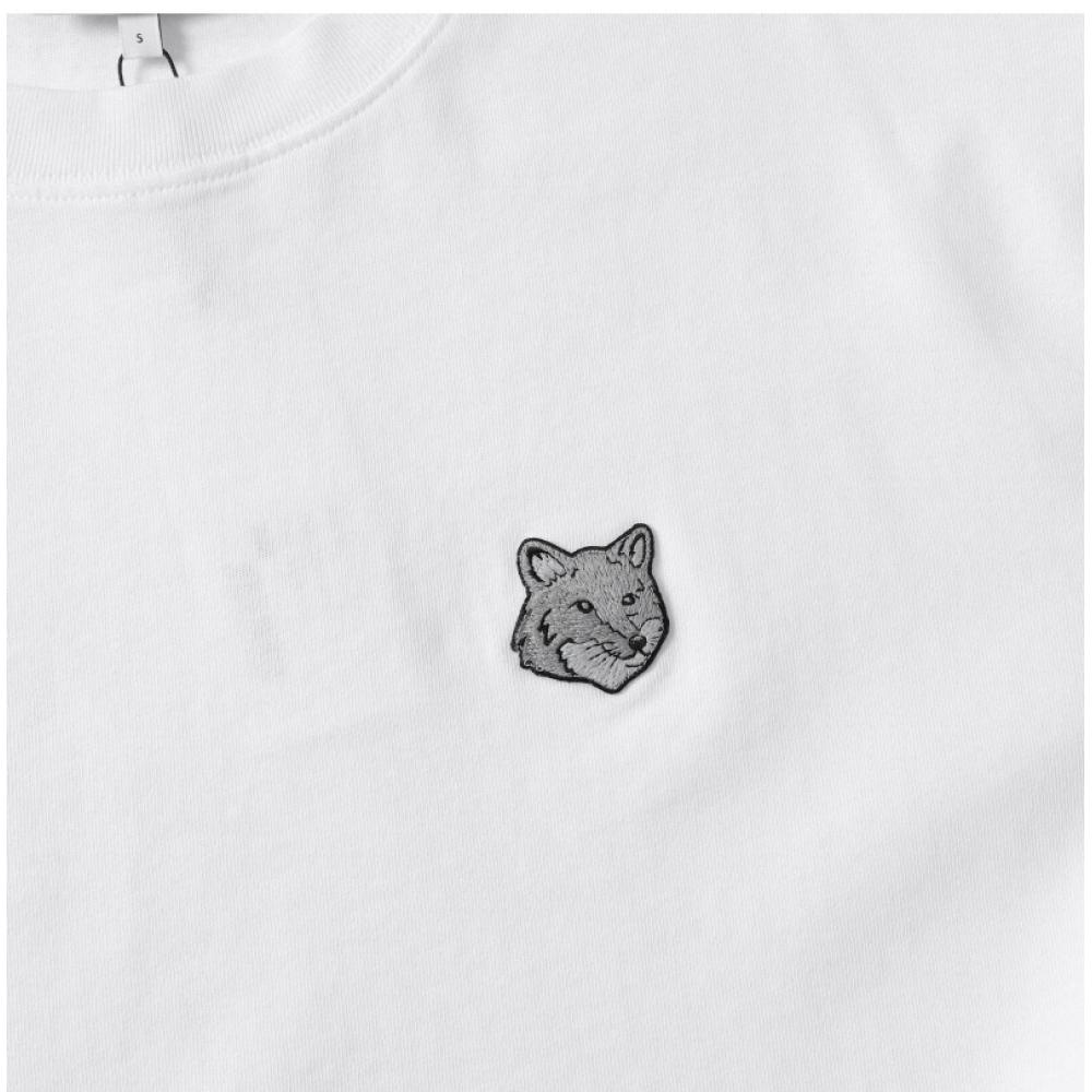 MaiSon KitSune Om00128kj0119 P100 Bold Fox Head Patch Men S Short Sleeve Tee