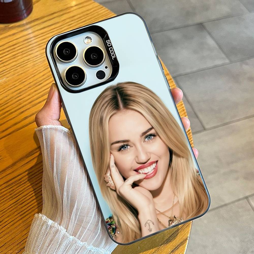 

Чехол для телефона Beauty Smiley-Miley R-Ray Cyrus для iPhone 16 17 15 14 12 13 Pro Max Черный Конфетный Матовый Ударопрочный Чехол iPhone14Pro