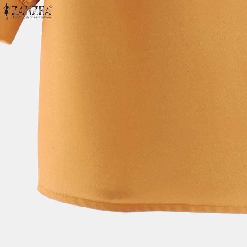 ZANZEA Women Casual V-Neck Floral Print Half Sleeve Blouse