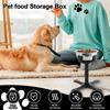 Adjustable Elevated Dog Bowls Stand Plastic Tiltable Pet Neck Protection Feeding Stand with Stainless Steel Bowls Pet Supplies