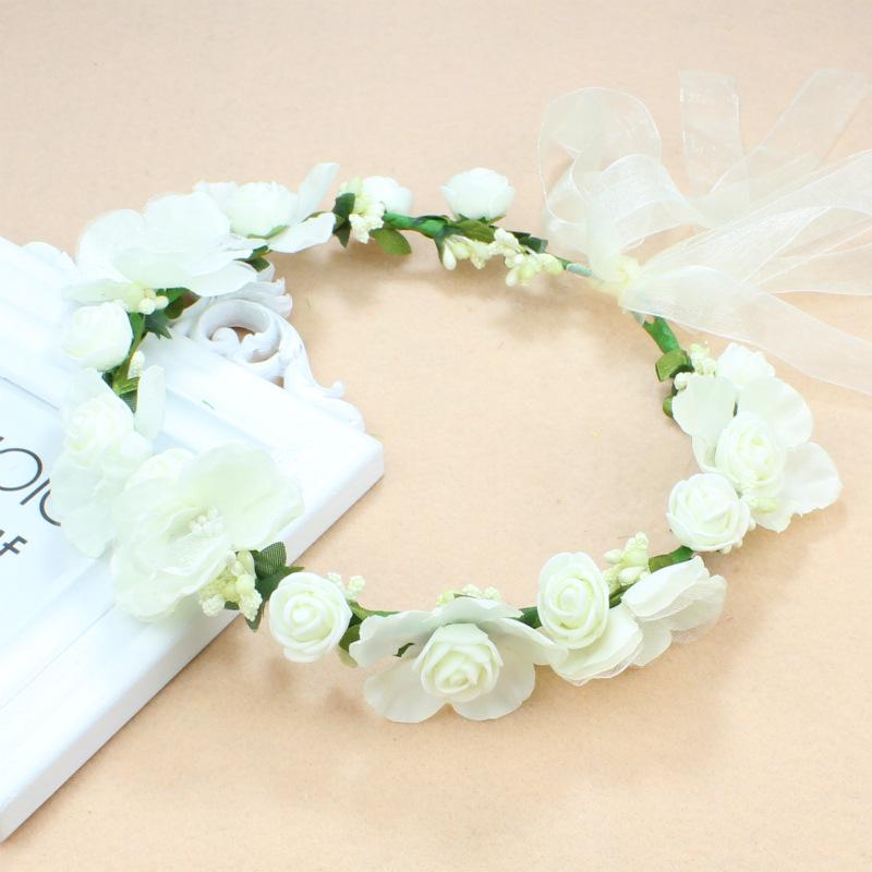

Korean Forest Fairy Wreath Bridal Hair Accessories for Children s Photography and Weddings вершковий/білий