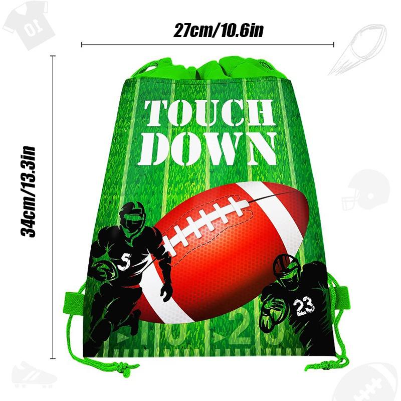 

Рюкзак на шнуровке, 1 шт., сумки для футбольных вечеринок на шнурке, футбольные подарочные пакеты для сладостей, сумки для футбольной вечеринки на день рождения, сувениры 1pc