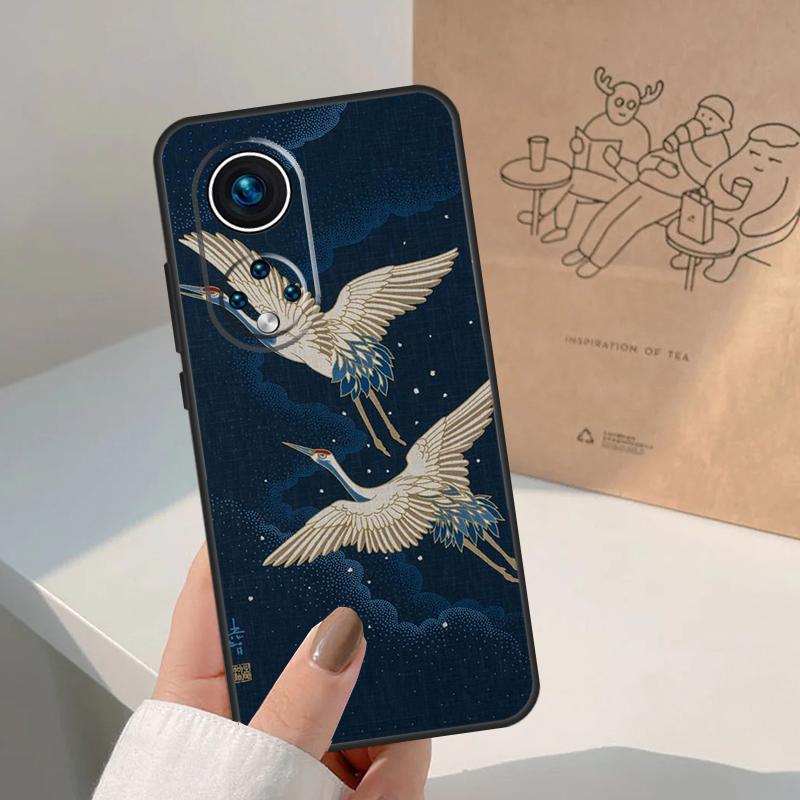 Japanese Cranes Art For Honor Magic 8 Pro 7 6 5 Lite Case For Honor Win RT 200 400 50 70 90 X8b X9a X9b X9c X9d