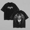Gothic Y2000 Anime Angel Print Unisex Retro‑Washed Loose‑Fit Cotton T‑Shirt