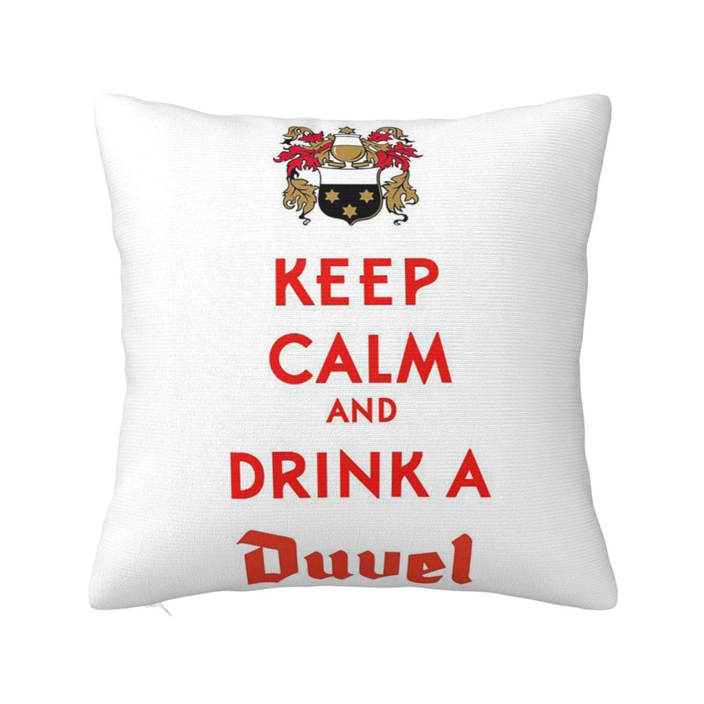 Custom Duvels Logo Pillowcase Polyester Cushion Comfort Throw Pillow Sofa Decorative Cushions Used for Home Bedroom Living Room