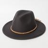 Western cowboy hat, vintage wide-brimmed jazz woolen hat, men's ribbon felt hat, Mongolian street dance Tibetan knight hat