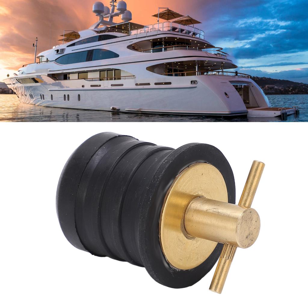 Brass T Handle Drain Plug with Rubber Sl Rust Resistance Marine Boat Accessories