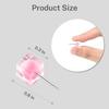100PCS Clear Push P Thumb Tacks Cute Push P Decorative for Cork Board, Bulletin Board, Memo Board or Wall (White Pink)
