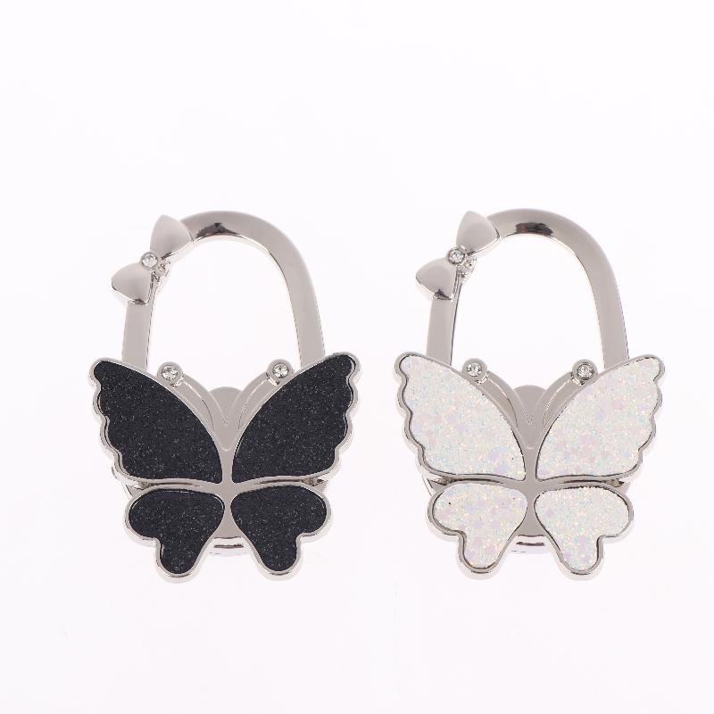 Portable Foldable Fashion Butterfly Purse Bag Table Hook Holder For Student Handbag Hanger For Home Decoration Desk Hook