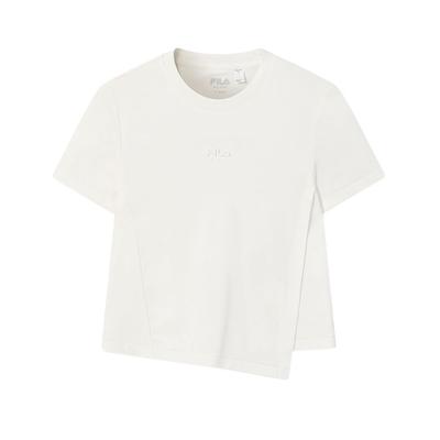 Milano Series Round Neck Pullover Knit Short Sleeve T-Shirt Women Tops F11W625107F-IV