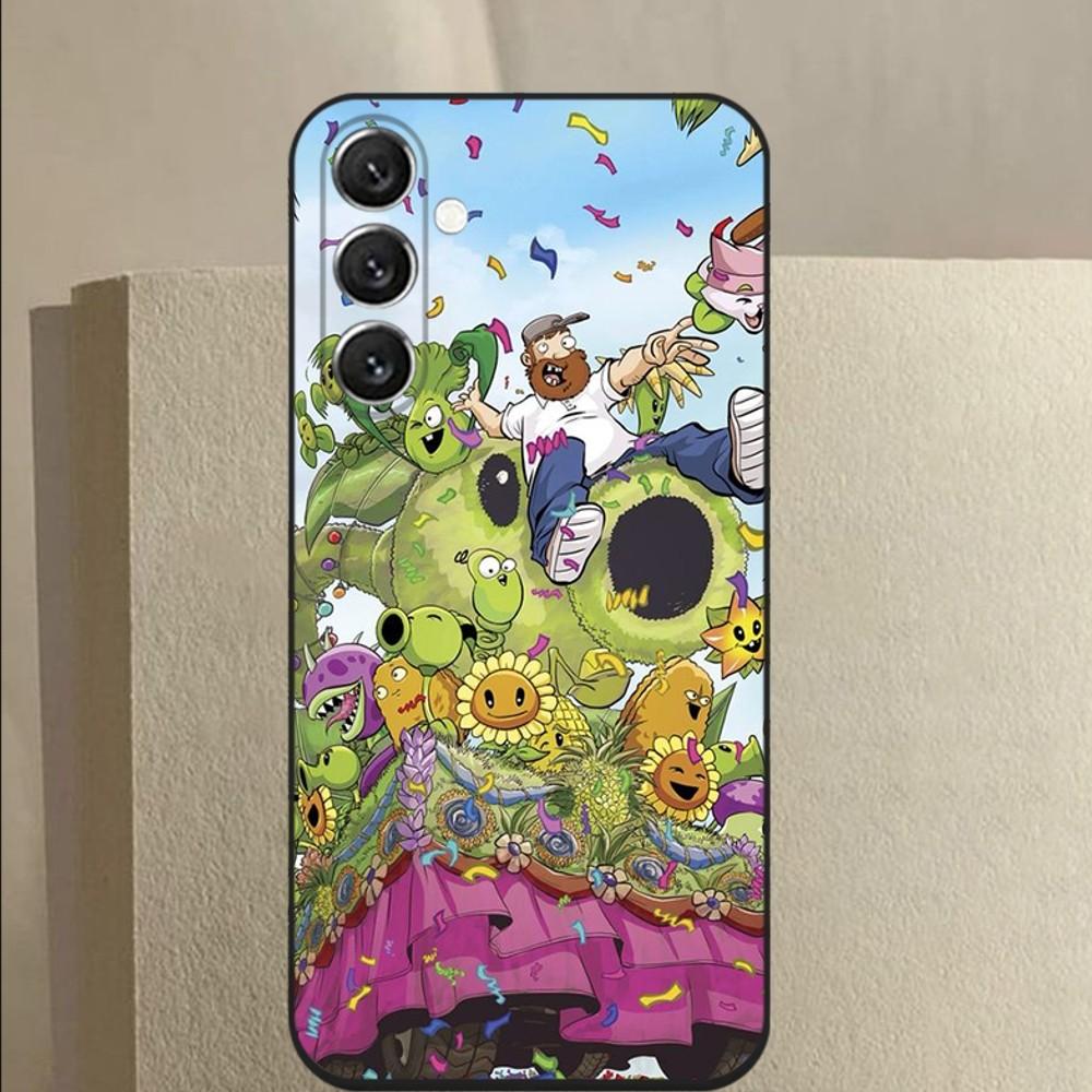 Plants vs Game Z-Zombies Telefoonhoesje Voor Samsung Galaxy A13,A21s,A22,A31,A32,A52,A53,A71,A80,A91 Zachte Zwarte Cover