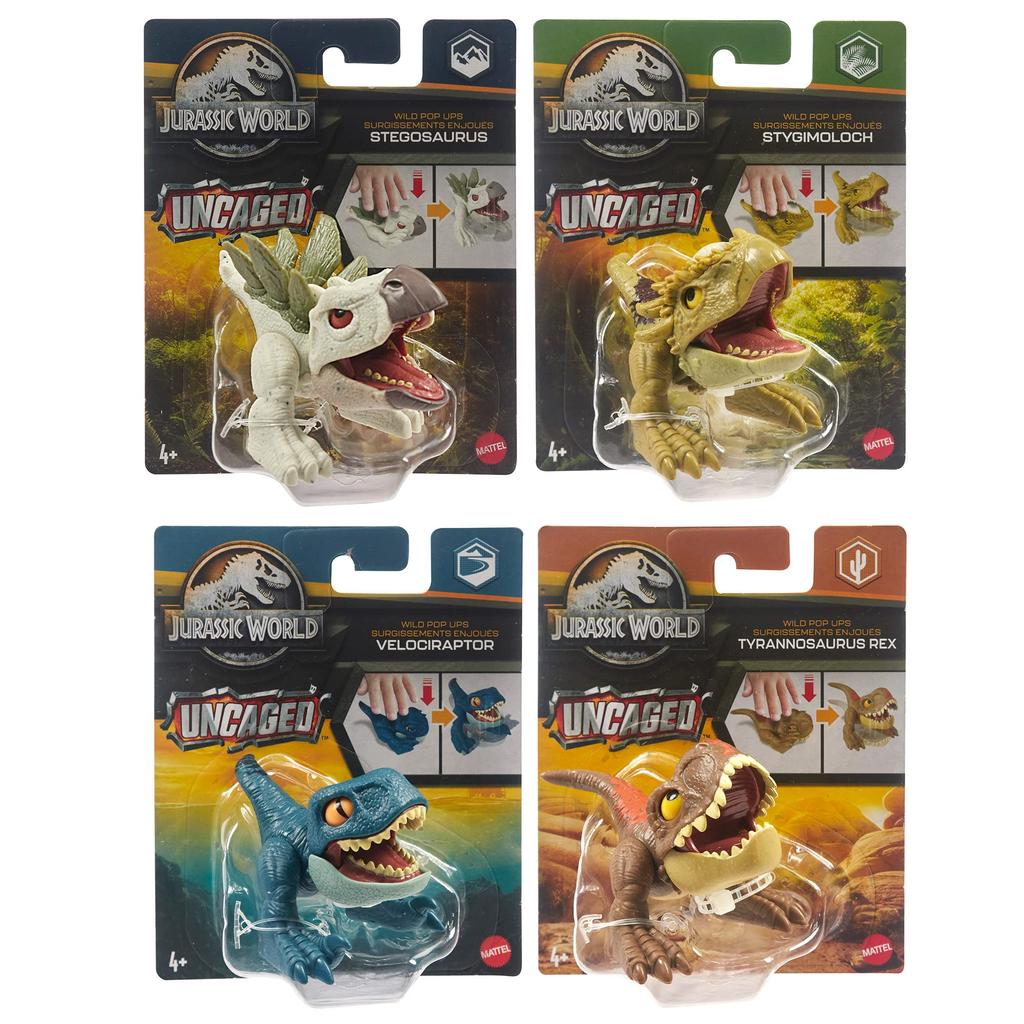 Mattel Jurassic World Collection of 4 and Pop-Up [Box 4] [Dinosaur Toy] [Ages Up] 986F-HFR10