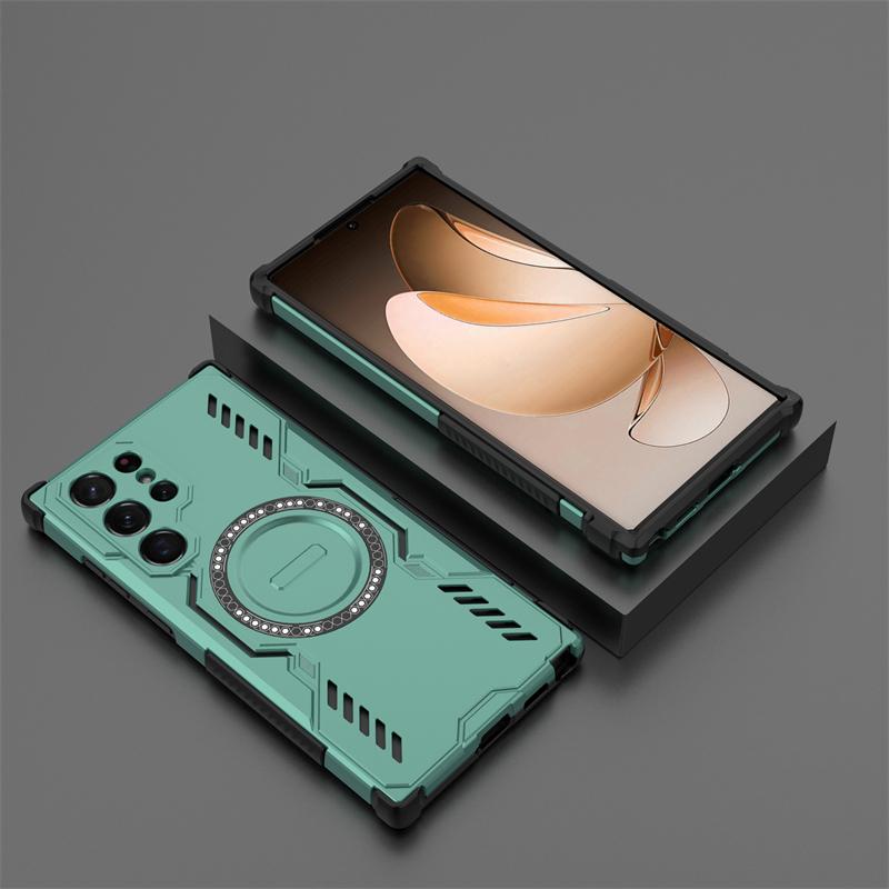 For Samsung Galaxy S22 Ultra Case Samsung S22 Ultra 5G Magnetic Adsorption Wireless Charge Back Cover For Samsung S22 Ultra Case