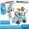 Lego-Compatible Street View Snack Street Mini City Building Toys for Kids - Creative Gifts for Boys & Girls