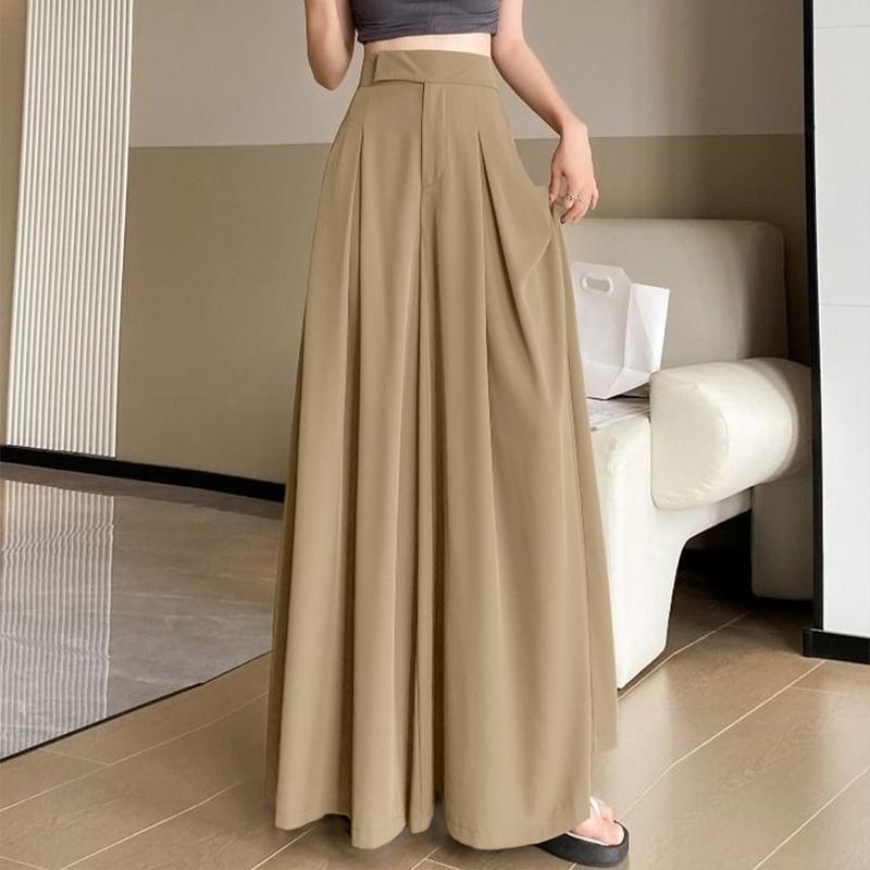 Женские повседневные однотонные свободные широкие брюки ZANZEA S хаки