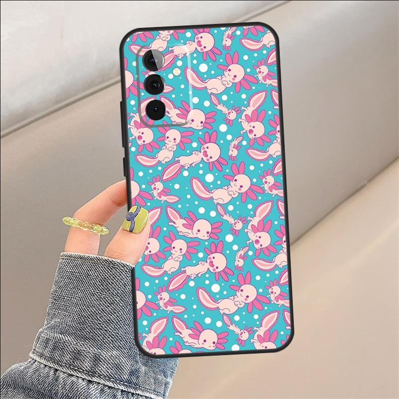 Cute Animal Axolotl Case For Samsung Galaxy A22 A05 A53 A33 A06 A26 A16 A56 A36 A05 A32 A52 A54 A34 A14 A55 A15 A35