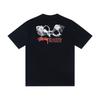 Camiseta de Algodón Unisex de Corte Holgado con Estampado de Letras Camiseta Casual de Manga Corta para Adolescentes y Adultos