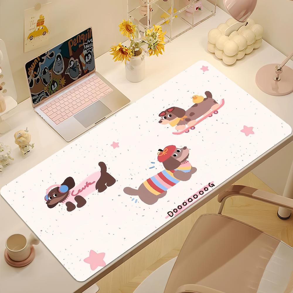 Funny Cute Dachshund Dog Mouse Pad Nonslip Thickened MousePad Large Writing Lockedge Office Student Gaming Cushion