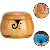 Wooden Yarn Storage Bowl Environmentally Friendly for Household Circular with Lid Crafted Box