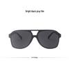 2021 Trendy Retro Double Bridge Sunglasses with Ocean Lens, Big Frame for Men & Women.