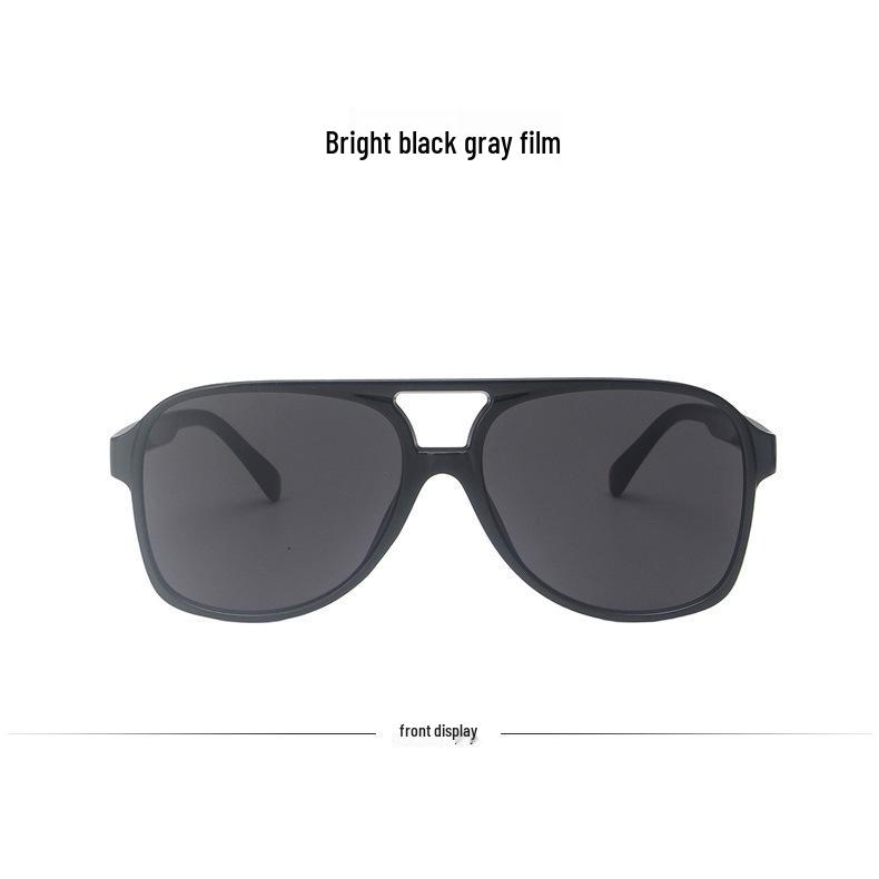 2021 Trendy Retro Double Bridge Sunglasses with Ocean Lens, Big Frame for Men & Women.