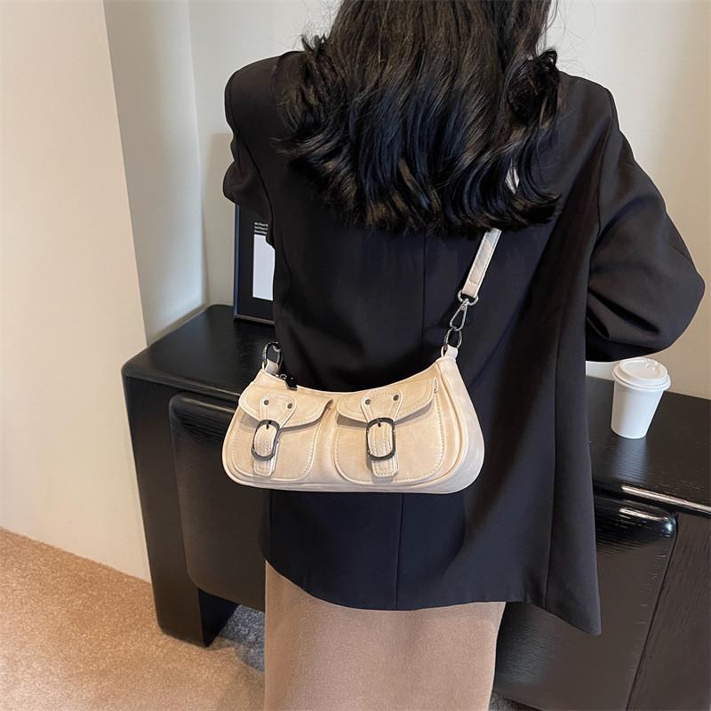 IELGY Retro Commuter Underarm Bag Fashionable All-Match Shoulder Bag Niche High-End Handbag