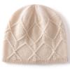 Cashmere hat women's autumn and winter warm knitted twisted hat pullover headgear l cold hat autumn and winter