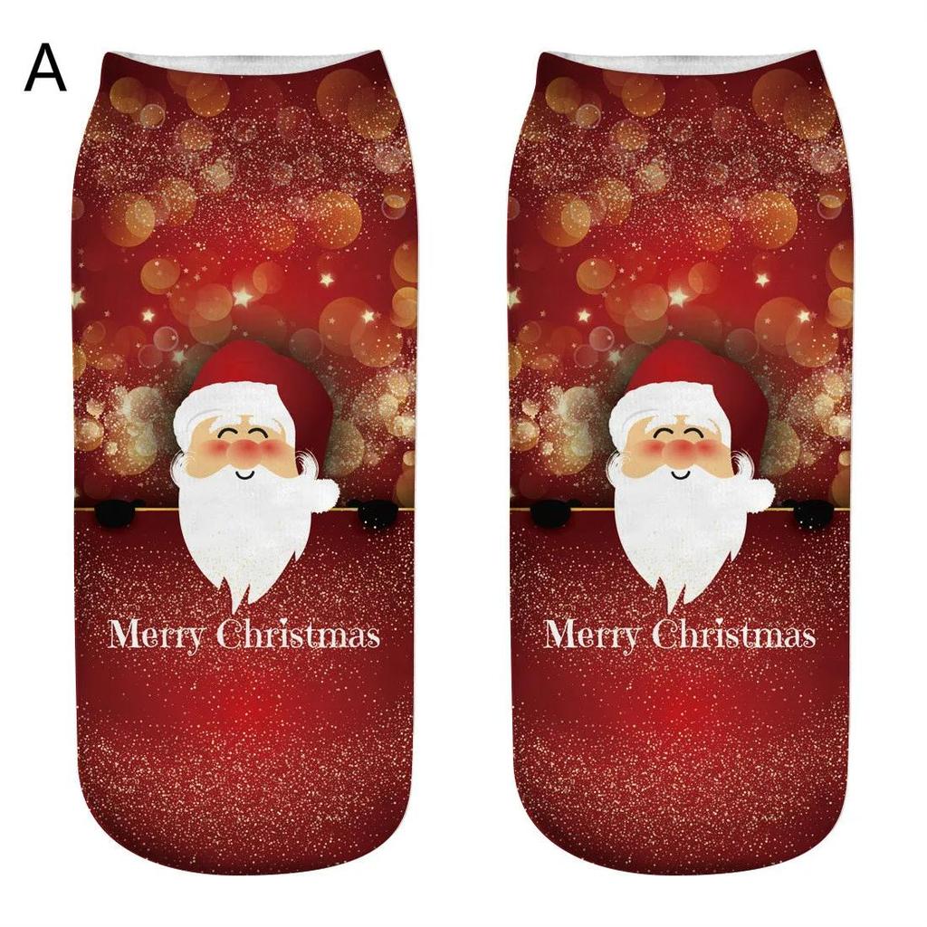 1pair Christmas Cotton Socks Merry Christmas Decor for Home Xmas Gifts Cristmas Decoration Happy New Year