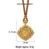 Court Style Diamond-Inlaid Ruyi Pendant Women's Gold Necklace - Durable, Colorfast Accessory