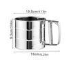 Baking Flour Sifter Food Strainers Powder Stainless Steel Hand-held Reusable Sieve for Flour Cup Shakers Kitchen Baking Tools