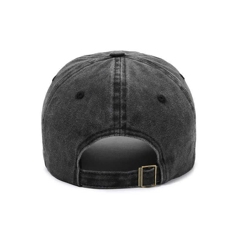 Cap Men's Ladies Outdoor Visor Washed Denim Distressed Letter M Embroidered Baseball Cap