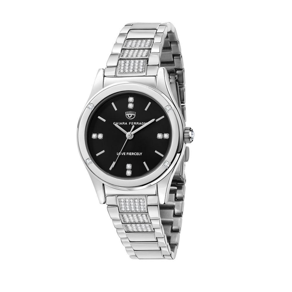 Super Merchant Herren Schwarz Uhr Chiara Ferragni R1953102507. Quarz, Farbe Kobieta.