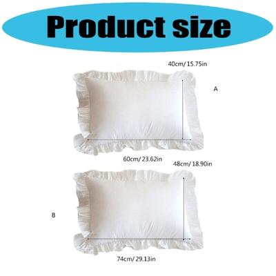Delicate Ruffle Pillowcase Polyester Bed Cover With Decorative Edge for Bedroom Living Room Styling