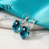 Stylish Ear Accessories for Ladies 1 Pair Cubic Zirconia Drop Dangle Earrings Women, Faux Elegant Crystal Hoop Levelback Earrings, Sparkly Rhinestone