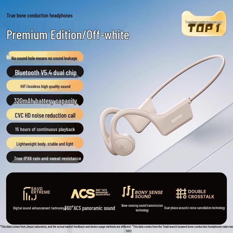 Waterproof Bluetooth Bone Conduction Sports Headset with Long Battery Life