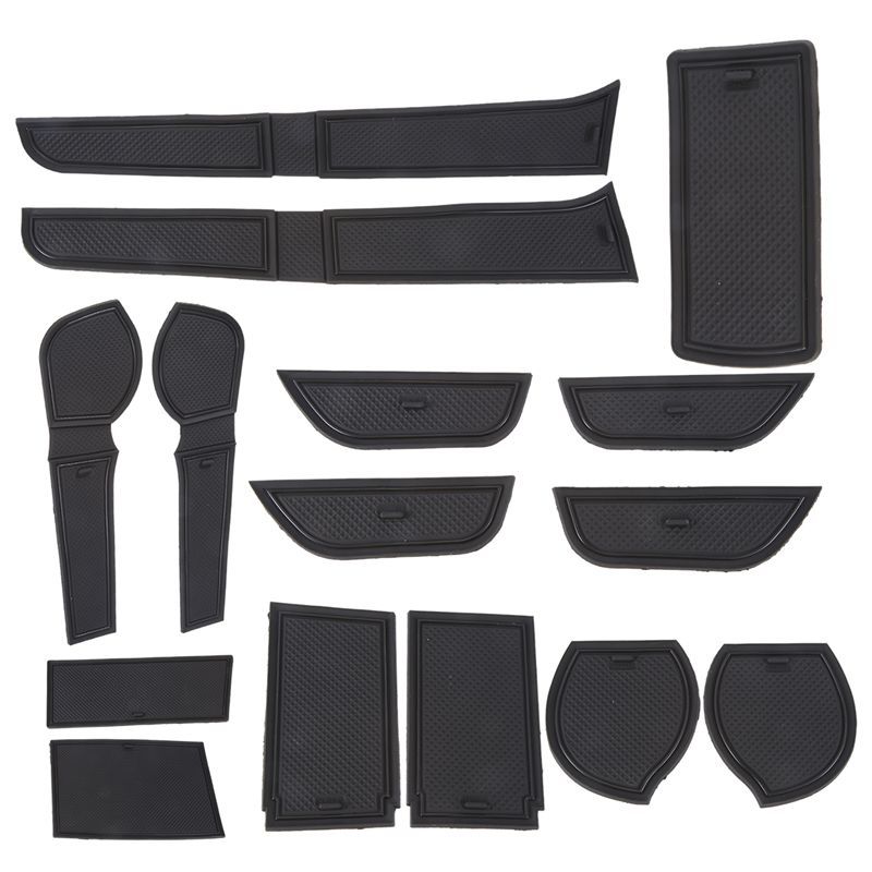 

Gate Slot Mats For Toyota Hilux SR5 4X4 Hilux REVO Hi-Rider Manual 15-18 Door Pad/Cup Non-Slip Mats чорний