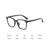 Retro Ultra Light Square Frame Myopia Glasses Personalized Large Frame Near Sight Glasses Anti Blue Light Eyewear 0 to -4.0