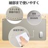 Elecom Desk Mat Mouse Pad Width 800mm X Depth 400mm X Height Leather Widely Expandable Desk Organizer Interior Style Gray 1.8mm MP-DM03GY