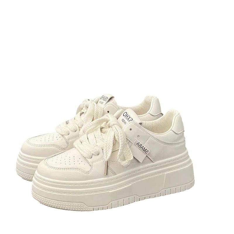 Little White Shoes Female Students Casual Thick Soles Heightening Small Shoes Women's Versatile Board Shoes