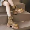 Fashion Punk Metal Decoration Breathable Mesh Boots Women 2025 Summer Chunky Platform High Heel Ankle Boots Fashion Thick Bottom Shoes